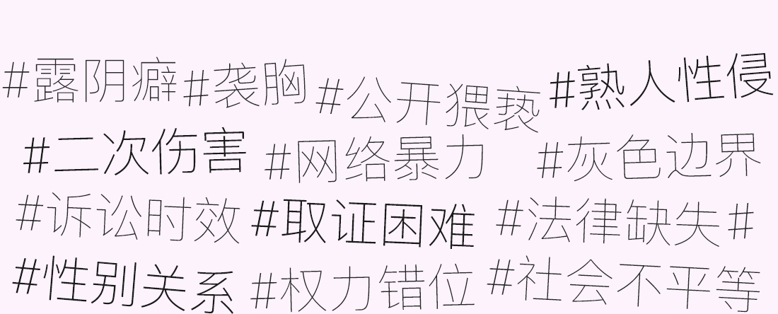 #露阴癖 #袭胸 #公开猥亵 #熟人性侵 #二次伤害 #网络暴力 #灰色边界 #诉讼时效 #取证困难 #法律缺失 #性别关系 #权力错位 #社会不平等